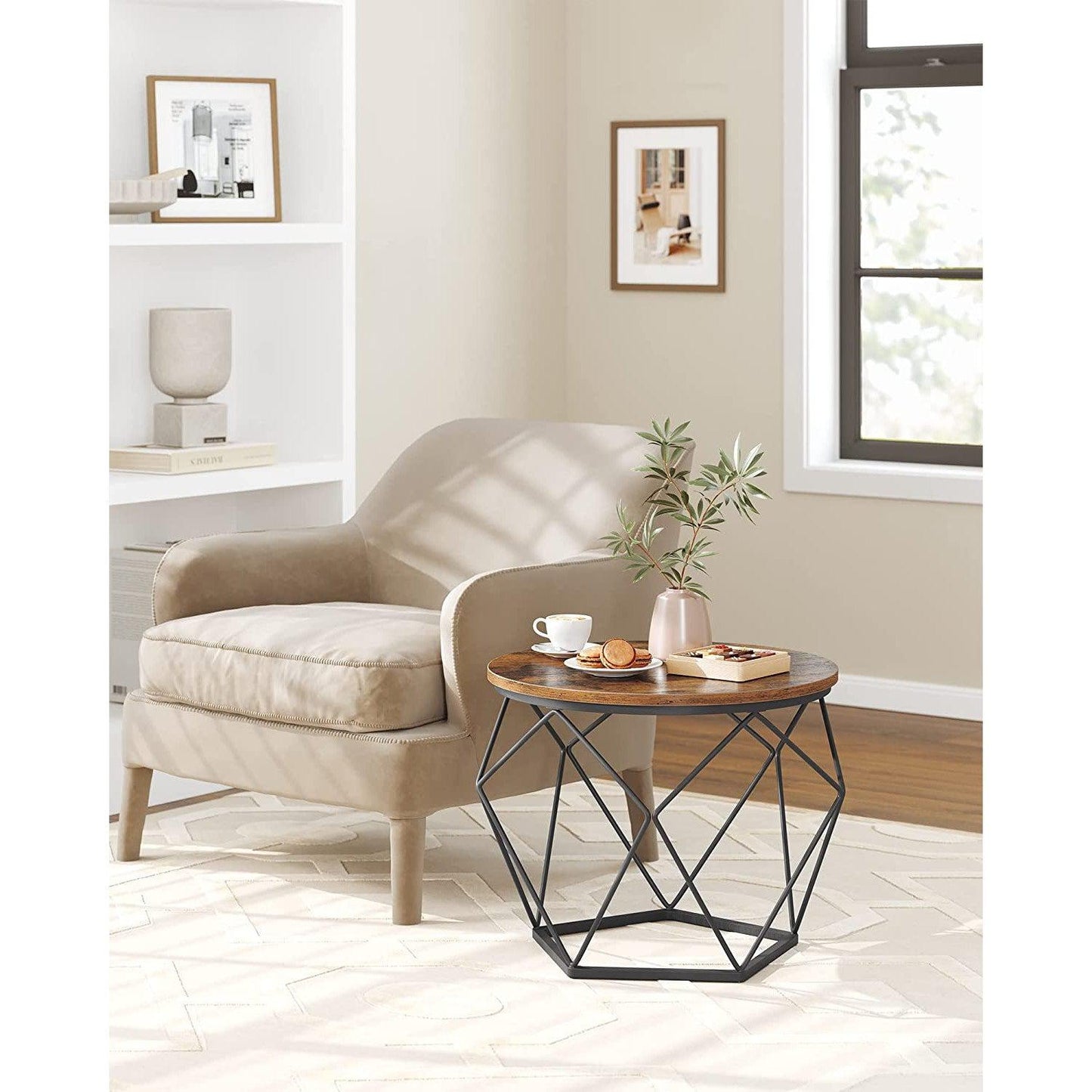 Dohányzóasztal szett, barna-fekete