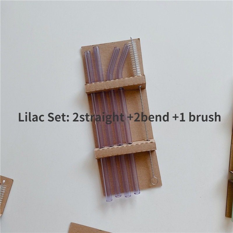 Színes üvegszívószálak