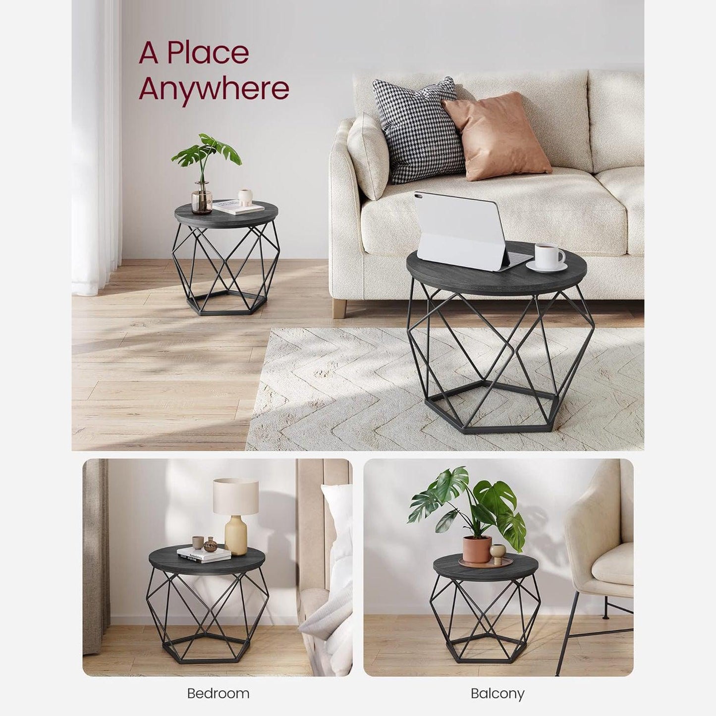 Dohányzóasztal szett, fekete