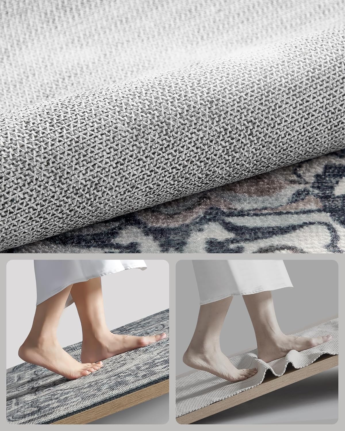 HOME szőnyeg, 120 x 170 cm, csúszásmentes szőnyeg, szürke