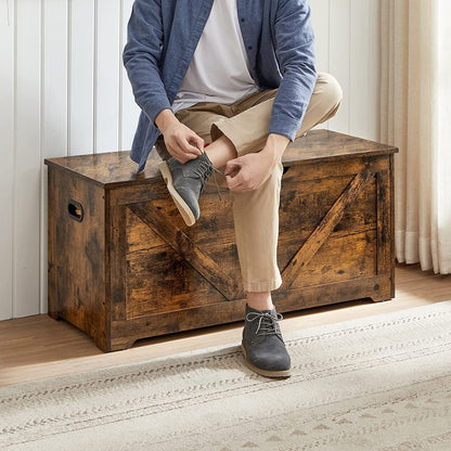 Tárolóláda, ülőláda 100 x 46 x 40 cm rusztikus barna