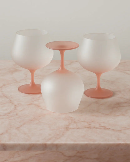 Matt pink boros pohár